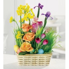 Colorful Easter Flower Basket